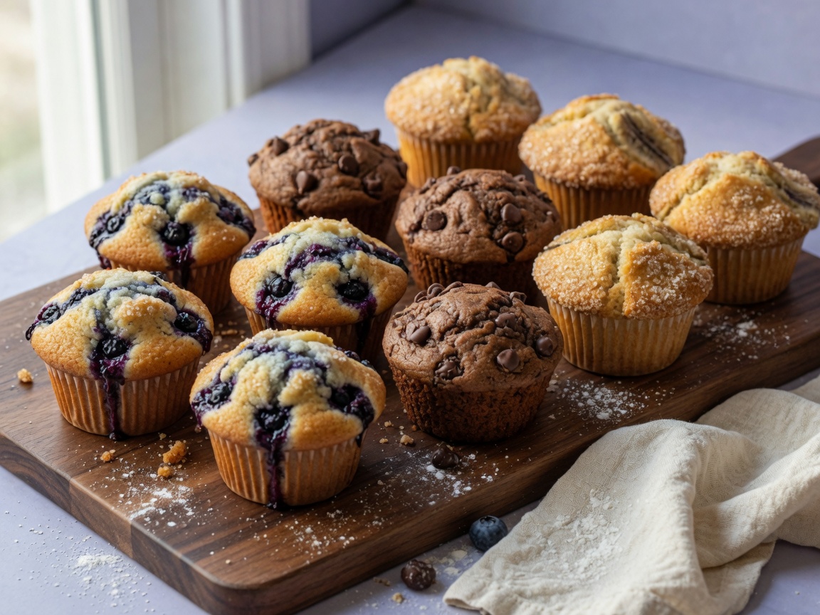 Assorted bakery muffins
